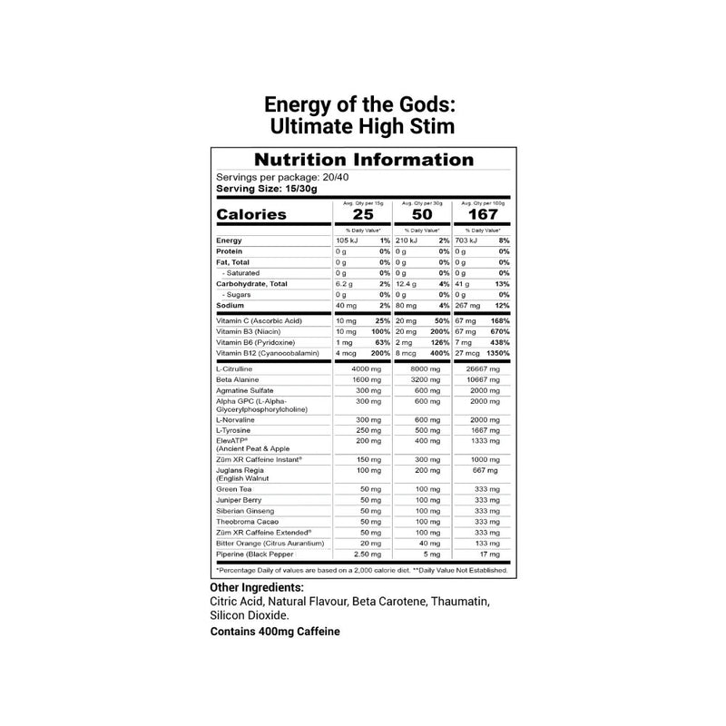 Hercules Supplements Energy of the Gods