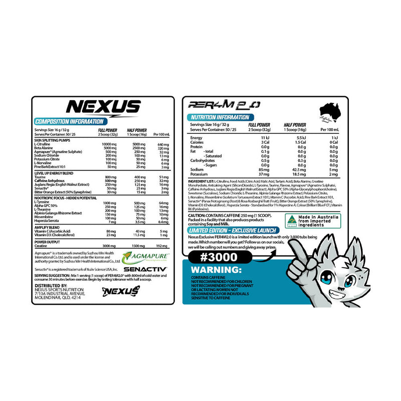 Nexus Per4m 2.0 Pre-Workout